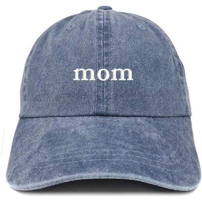 Baseball Caps Mom and Dad Pigment Dyed Couple 2 Pc Cap Set - Navy Navy - C218I7GL6LC $38.12