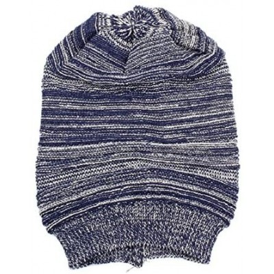 Berets Unisex Plain Long Beanie - Blue - CB11T8WIY1F $17.52
