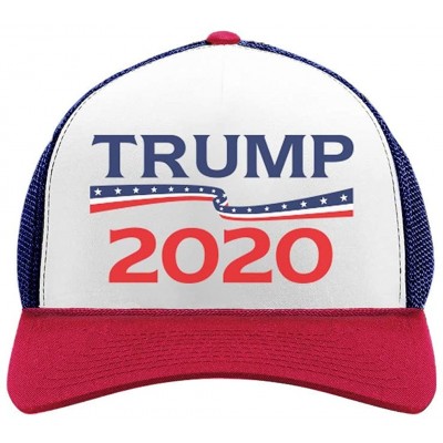 Baseball Caps Trump 2020 Hat President Donald Trump Campaign Mesh Cap Trucker Hat - Blue/White/Red - CY18CU8OHAL $16.98