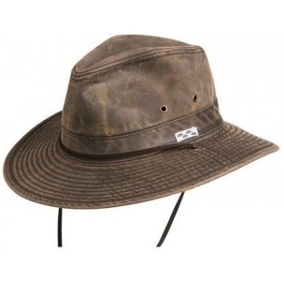 Sun Hats Tracker Water Resistant Cotton Outback Hat - Brown - CF11995P2CP $40.09