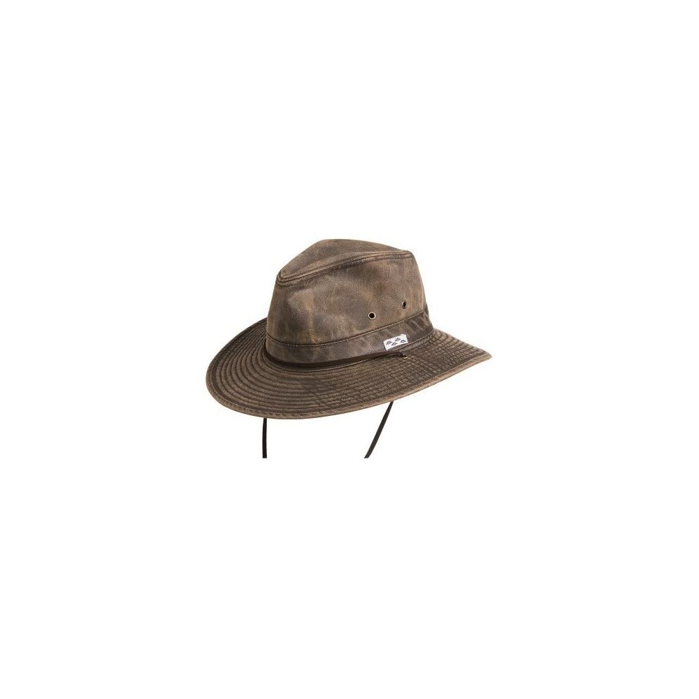 Sun Hats Tracker Water Resistant Cotton Outback Hat - Brown - CF11995P2CP $40.09