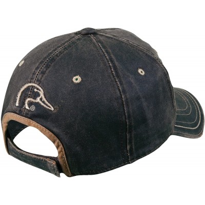 Baseball Caps Ducks Unlimited Frayed Patch on Weathered Cotton Cap- Dark Brown - C81105FLBD7 $17.95