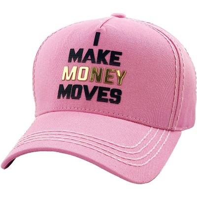 Baseball Caps Good Vibes ONLY Cool Vintage Design Dad Hat Baseball Cap Polo Style Adjustable - (5.4) Pink I Make Money Moves ...