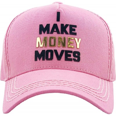 Baseball Caps Good Vibes ONLY Cool Vintage Design Dad Hat Baseball Cap Polo Style Adjustable - (5.4) Pink I Make Money Moves ...
