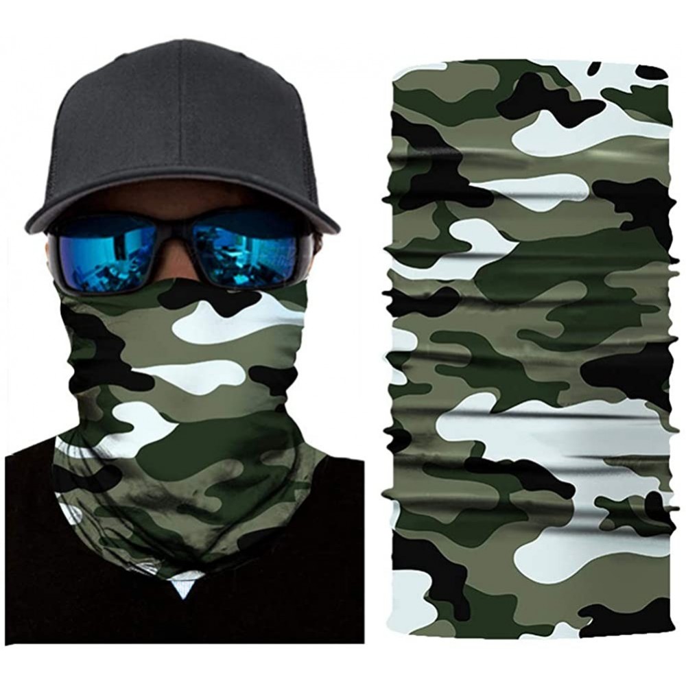 Balaclavas Cool Skull USA Flag Printed Seamless Face Mask Neck Gaiter Bandana Balaclava Headwear - Camo - CK197W6QRUZ $10.43