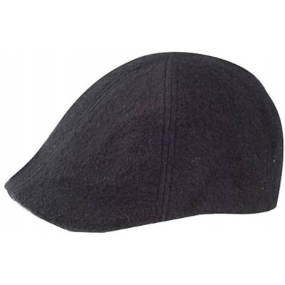 Newsboy Caps Winter Wool Fashion Ivy Cap - Black - CR119ZKNEJH $13.66
