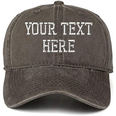 Baseball Caps Custom Ponytail Baseball Cap Personalized Messy Bun Hat Mesh Visor Trucker Hat - Denim Coffee - C218GZI78YA $20.10