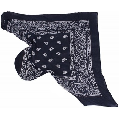 Visors Womens Assorted Paisley Print Bandana Head Scarf Hat Summer Folding Anti-UV Golf Tennis Sun Visor Cap - Navy - CD196NA...