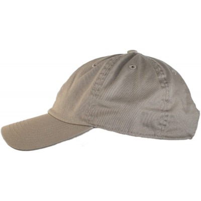 Baseball Caps Oceanside Solid Color Adjustable Baseball Cap - Stonewashed Khaki - CP1903LARTA $11.79