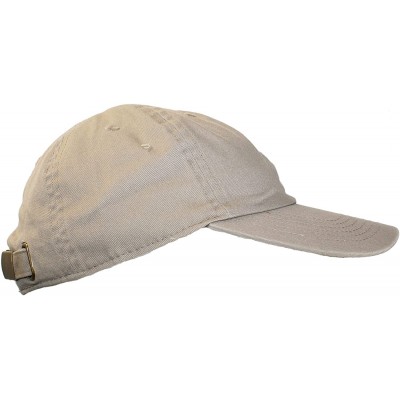 Baseball Caps Oceanside Solid Color Adjustable Baseball Cap - Stonewashed Khaki - CP1903LARTA $11.79