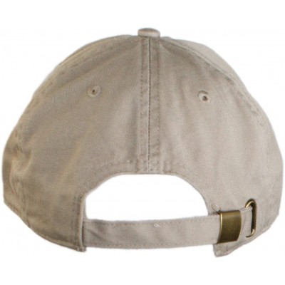 Baseball Caps Oceanside Solid Color Adjustable Baseball Cap - Stonewashed Khaki - CP1903LARTA $11.79