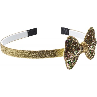 Headbands "Isabelle" Large Glitter Bow Headband - Gold Multi on Gold - CC12DC0JGR9 $10.37