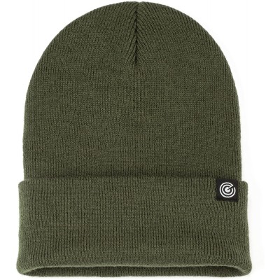 Skullies & Beanies Cuffed Beanie for Men & Women - Soft- Warm Knit - Green - C718CNDYACW $15.64