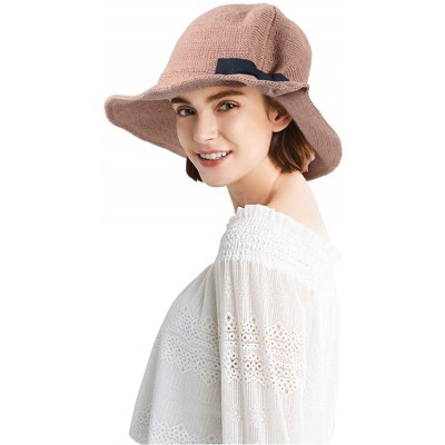 Sun Hats Women's Sun Hat- Floppy Adjustable Drawstring UV Beach Sun Straw Hat - 01 Khaki Summer Sun Hat - CA18SLROY6L $17.00