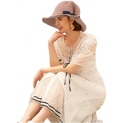 Sun Hats Women's Sun Hat- Floppy Adjustable Drawstring UV Beach Sun Straw Hat - 01 Khaki Summer Sun Hat - CA18SLROY6L $17.00