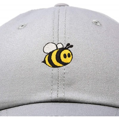 Baseball Caps Bumble Bee Baseball Cap Dad Hat Embroidered Womens Girls - Gray - CL18W60Z8MA $10.32