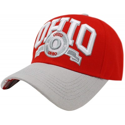 Baseball Caps Team Color City Name Embroidered Baseball Cap Hat Unisex Football Basketball - Ohio - C718L8YUDTD $14.24