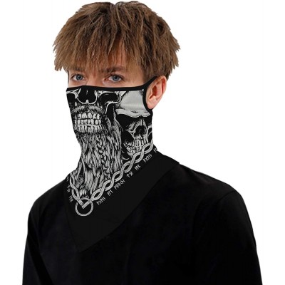 Balaclavas Men Women Neck Gaiter Face Mask Scarf Bandana Ear Loops Rave Outdoor Balaclava for Dust Wind UV Sun Protective - C...