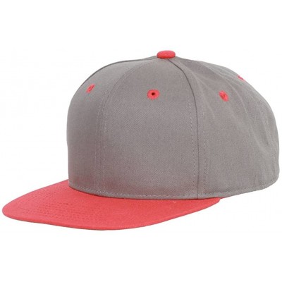 Baseball Caps Vintage Snapback Cap Hat - Grey Red - C4118VTKGH1 $13.38