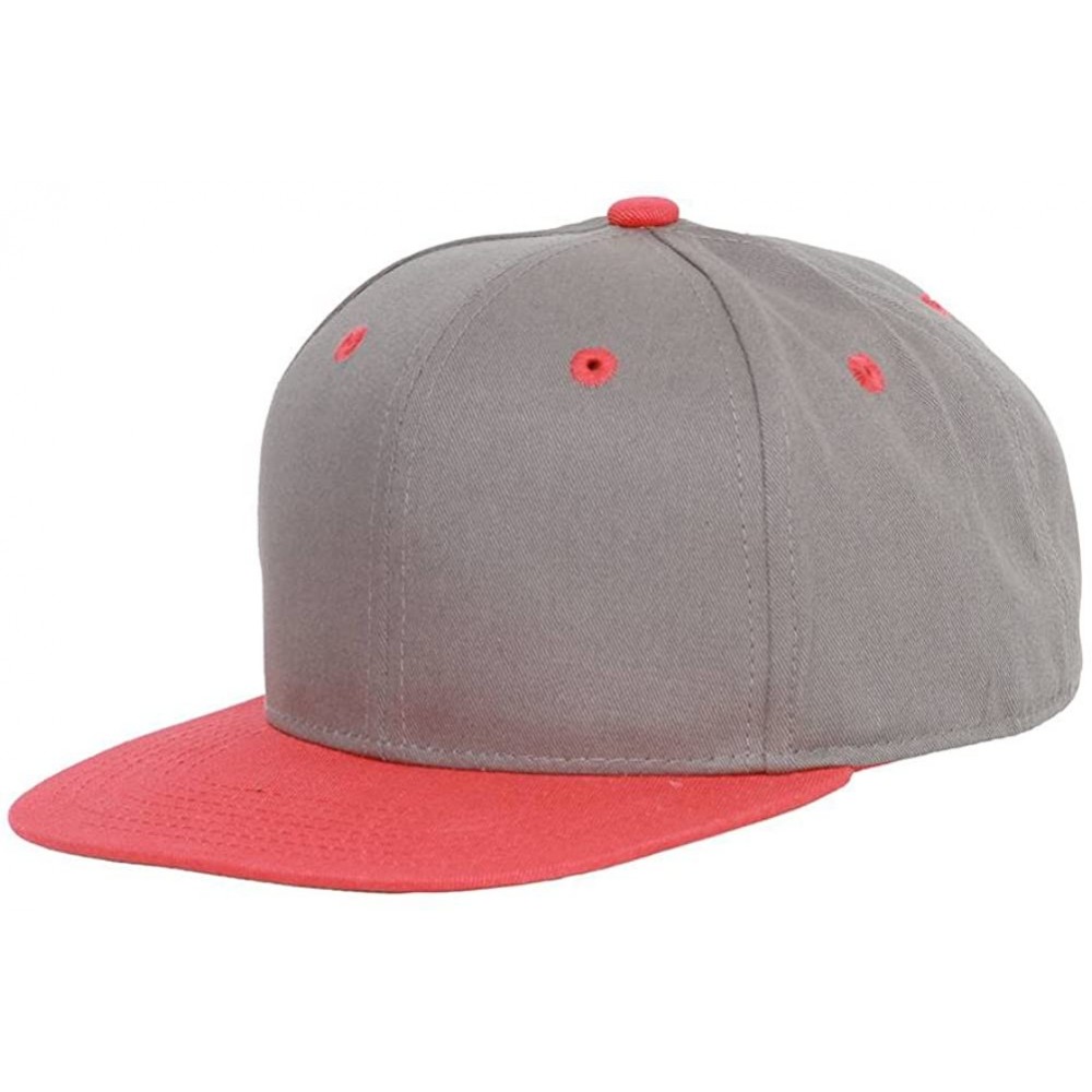 Baseball Caps Vintage Snapback Cap Hat - Grey Red - C4118VTKGH1 $13.38