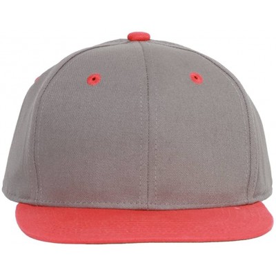Baseball Caps Vintage Snapback Cap Hat - Grey Red - C4118VTKGH1 $13.38