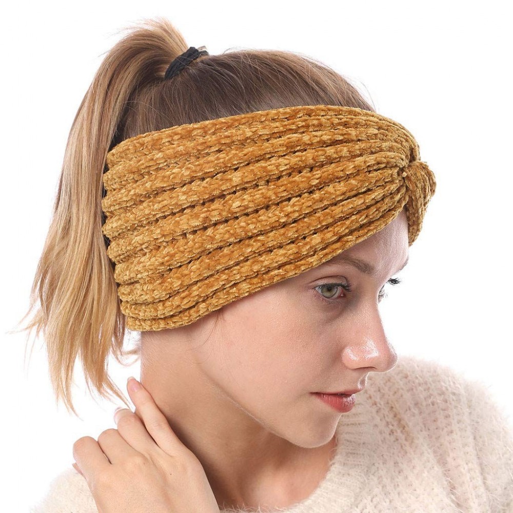 Headbands Twisted Headbands Vintage Accessories - Yellow - CO1920OY6AG $11.24