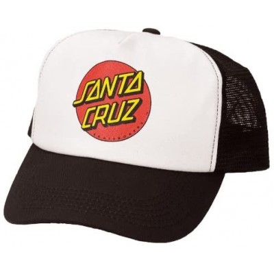 Baseball Caps Men's Classic Dot Mesh High Profile Trucker Adjustable Hats - Black/White - CF1120Y2J5P $48.55