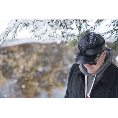 Newsboy Caps Original Kromer Cap - Winter Wool Hat with Earflap - Olive - C4115X20JZ3 $42.60
