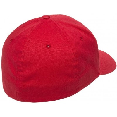 Baseball Caps Premium Original Blank Cotton Twill Fitted Hat XX-Large - Red - CO11WP90NS5 $15.53