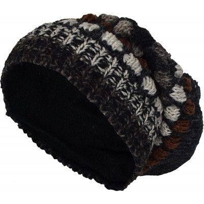 Skullies & Beanies Woolen Knitted Fleece Lined Multicoloured Beanie Hats - G - CS12HROOU4Z $28.08