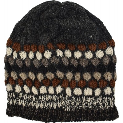 Skullies & Beanies Woolen Knitted Fleece Lined Multicoloured Beanie Hats - G - CS12HROOU4Z $28.08