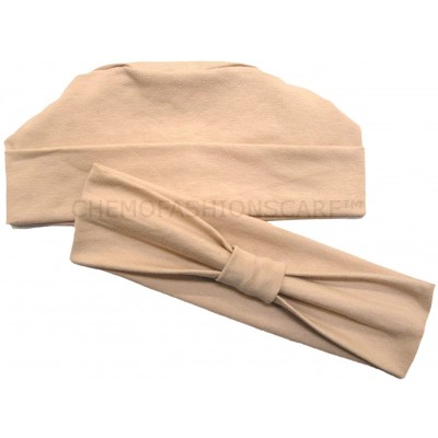 Headbands Double Layered Comfort Cotton Chemo Sleep Cap & Headband Beanie Hat Turban for Cancer - CL11BFKFS85 $21.55