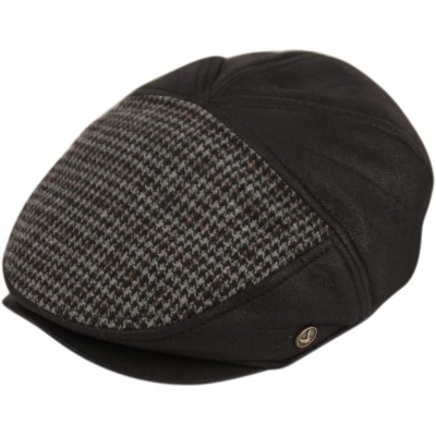 Newsboy Caps Ultra Faux Suede New Shape Ivy Hat - Iv2328 Black - CH12ODME5WJ $21.99
