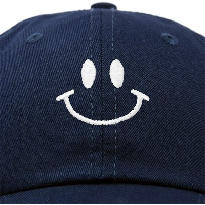 Baseball Caps Smile Baseball Cap Smiling Face Happy Dad Hat Men Women Teens - Navy Blue - CI18SHNRQO8 $12.93