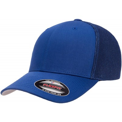 Baseball Caps Trucker Mesh Fitted Cap - Royal - C218E4OKYT8 $8.89