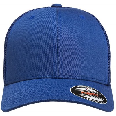 Baseball Caps Trucker Mesh Fitted Cap - Royal - C218E4OKYT8 $8.89