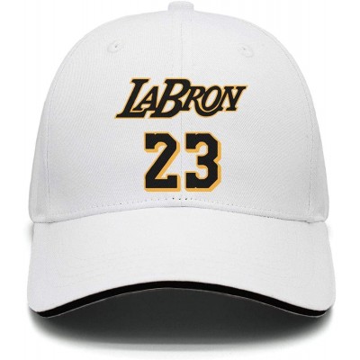 Skullies & Beanies La-bron-23_Funny_Logo Mens Adjustable Fashion mesh Snapback Hat - Balack Labron 23-3 - CE18NEHLTHT $17.46