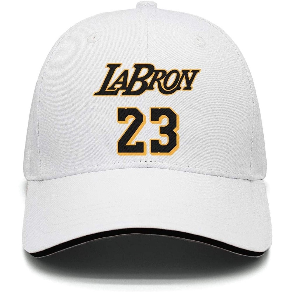 Skullies & Beanies La-bron-23_Funny_Logo Mens Adjustable Fashion mesh Snapback Hat - Balack Labron 23-3 - CE18NEHLTHT $17.46