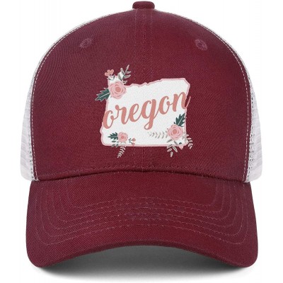 Baseball Caps PNW-Oregon-Patch- Unisex Mens Curved Fashion Caps Outdoor Hats - Pink Flower Oregon - CK18TM3D0XU $18.78