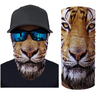 Balaclavas Cool 3D Animal Print Bandana Neck Gaiter Scarf Dust Wind Balaclava Headband for Men Women - Tiger - C7197ZDUHQG $1...