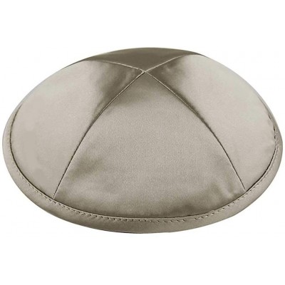 Skullies & Beanies Deluxe Satin Kippot Single or Bulk Optional Custom Imprinting for Any Event - Med. Grey - CQ11JPYTZ2D $9.45