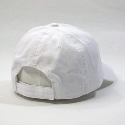 Baseball Caps Classic Solid Cotton Adjustable Dad Hat Baseball Cap - White - C912NRMSBN2 $12.70