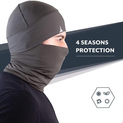 Balaclavas Face Mask Bandana + Helmet Liner Skull Cap Beanie Anti Dust- Wind & Cycling Pack - Kaki - C6198A3QXHK $14.48