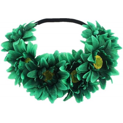 Headbands Sunflower crown Boho crown Sunflower headband Flower Hair Accessory - Invisible Green - CF18QTC4858 $12.98