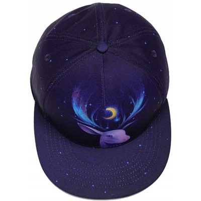 Baseball Caps Unisex 3D Printing Flat Bill Baseball Cap Snapback Hip Hop Hat - Star 025 - CB12LUYVSSJ $10.60