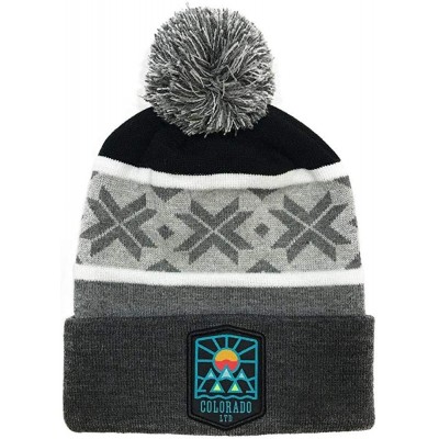 Skullies & Beanies Unisex Colorado Beanie (One Size Fits All) - Charcoal/Black Elements - CH18AX2R6RQ $28.09