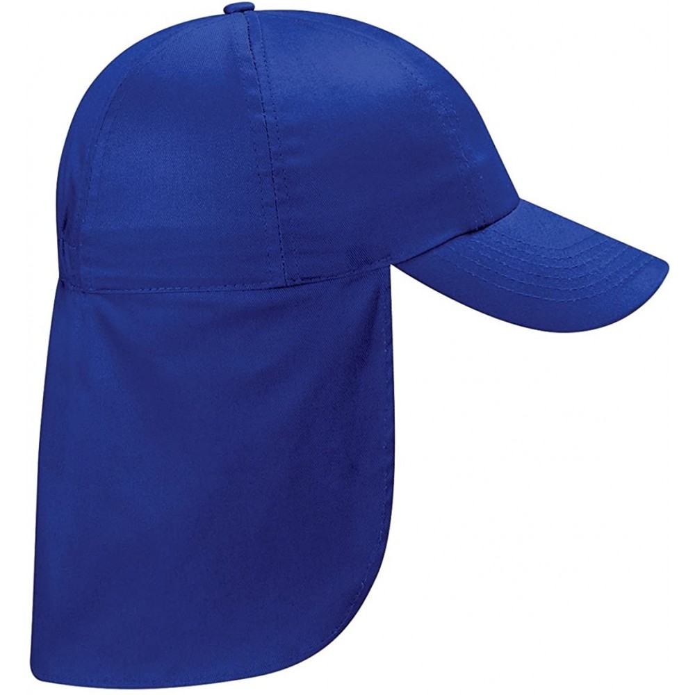 Sun Hats Boys 100% Cotton Twill Legionnaire Baseball for Sun Protection - Royal - CQ11E5O8MQN $7.02