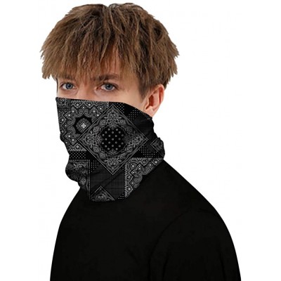 Balaclavas 4Pcs Bandanas Face Mask Seamless Neck Gaiter Scarf Mask Tube Headwear Balaclava for Men Women Outdoors Sports - CO...