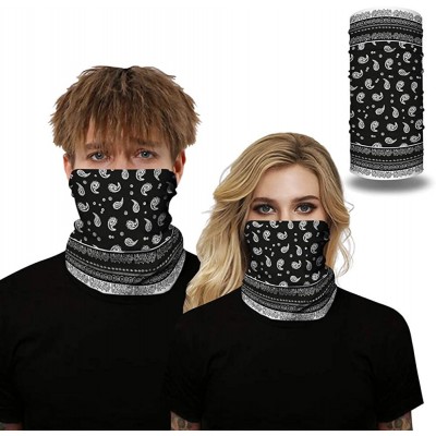 Balaclavas 4Pcs Bandanas Face Mask Seamless Neck Gaiter Scarf Mask Tube Headwear Balaclava for Men Women Outdoors Sports - CO...