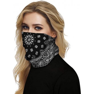 Balaclavas 4Pcs Bandanas Face Mask Seamless Neck Gaiter Scarf Mask Tube Headwear Balaclava for Men Women Outdoors Sports - CO...